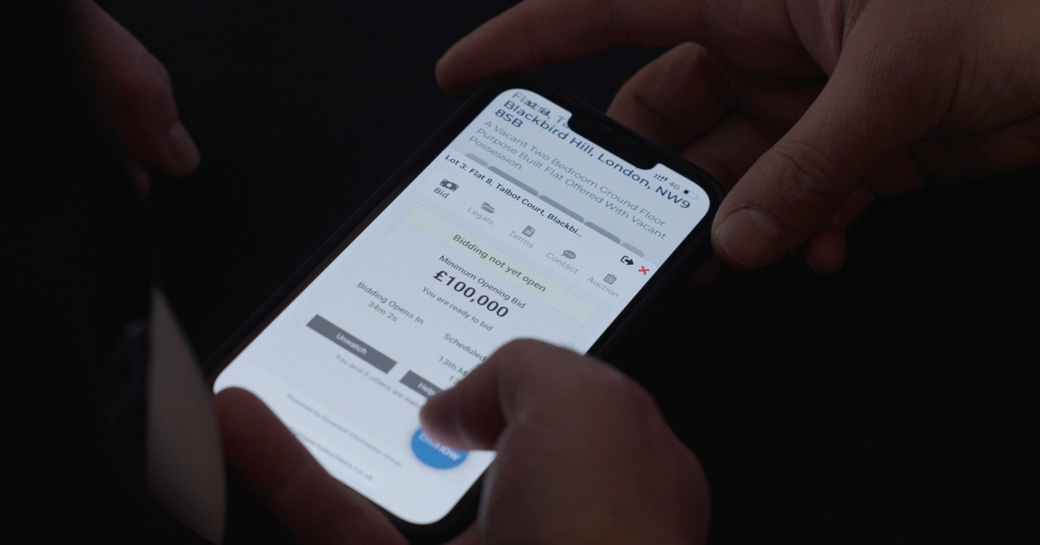 Viewing property information on a phone